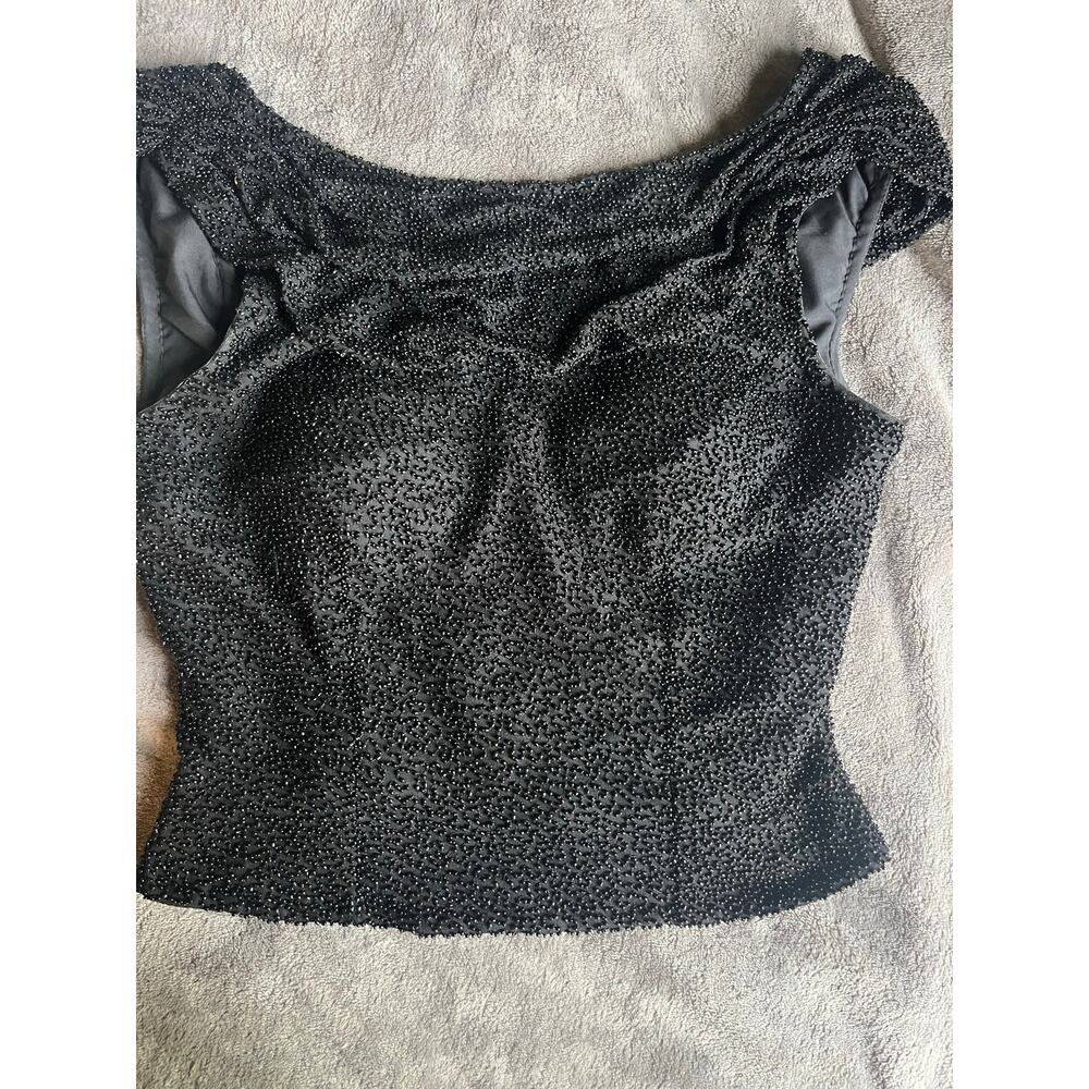 Cecily Brown Beaded Silk Evening Top, Size S